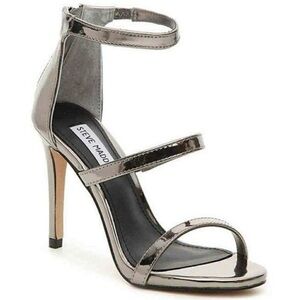 Steve Madden Pewter Metallic Feelya Heels - Size 7.5
